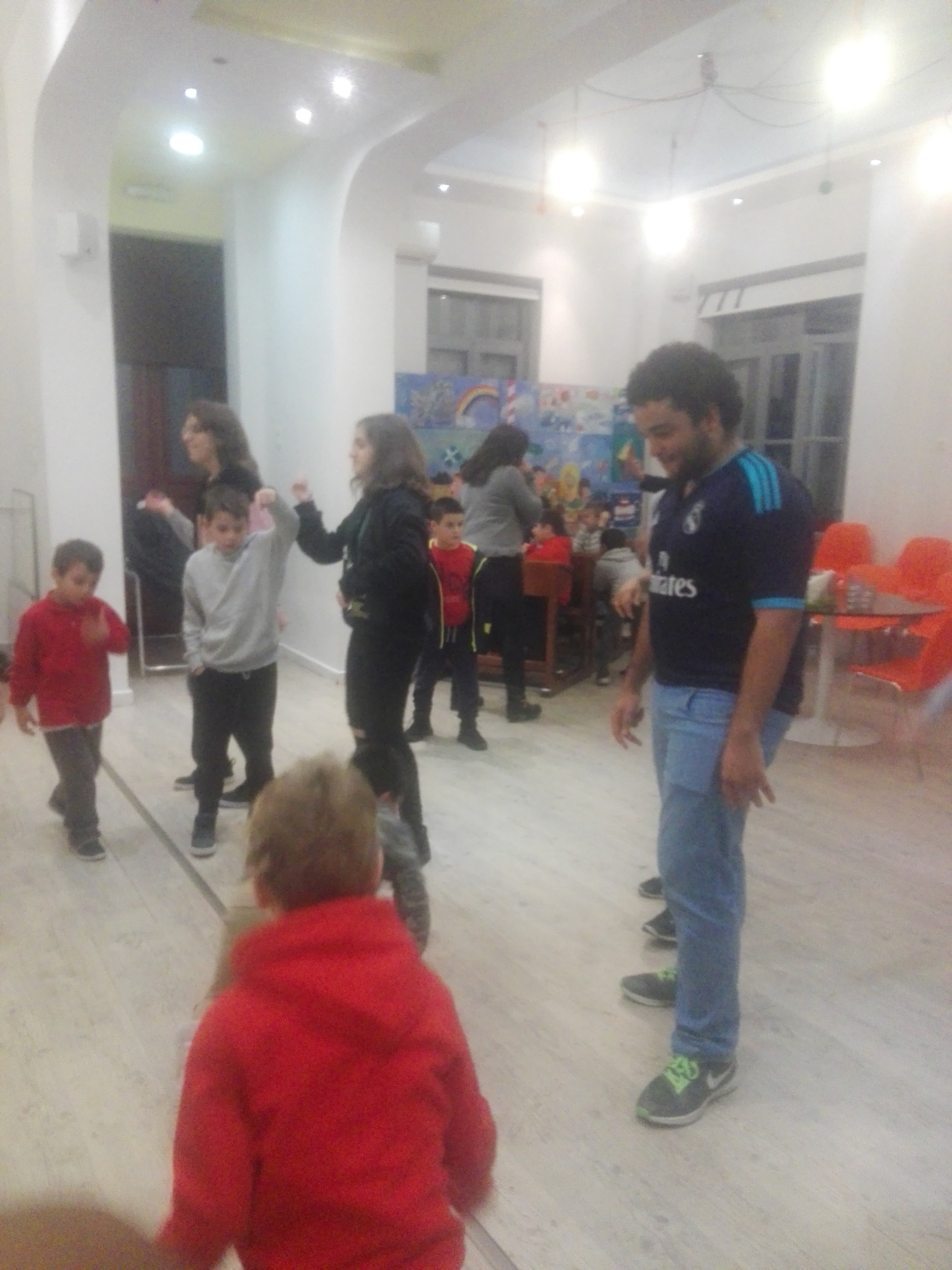 Dancing in Apostoli community center
